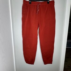 Real Essentials Rust Jogger Sweatpants | Size 2XL Men's Drawstring Waist Pocket